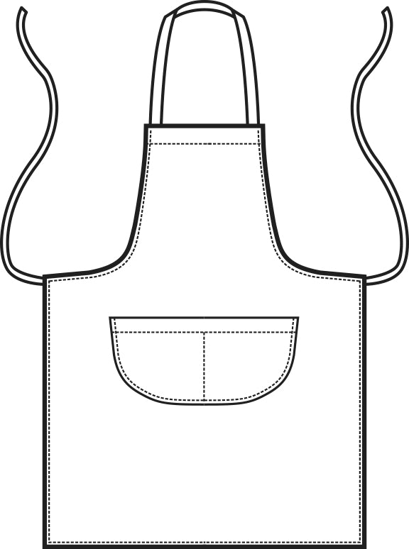 Grembiule Pettorina Unisex con Tasca
