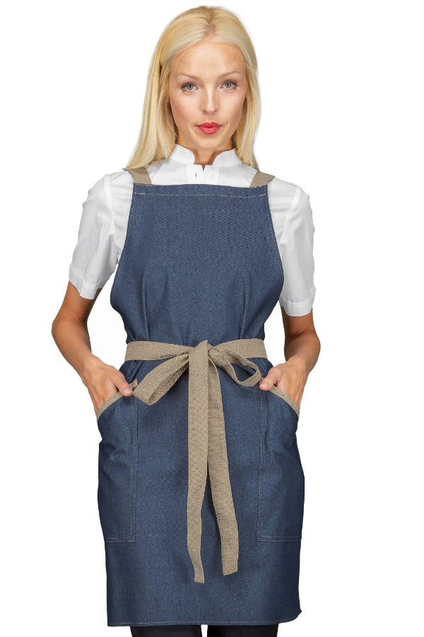Grembiuli Pettorina Colore Jeans