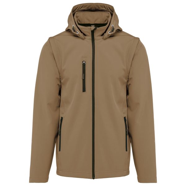 Giacca Softshell Oeko Cappuccio e Maniche staccabili