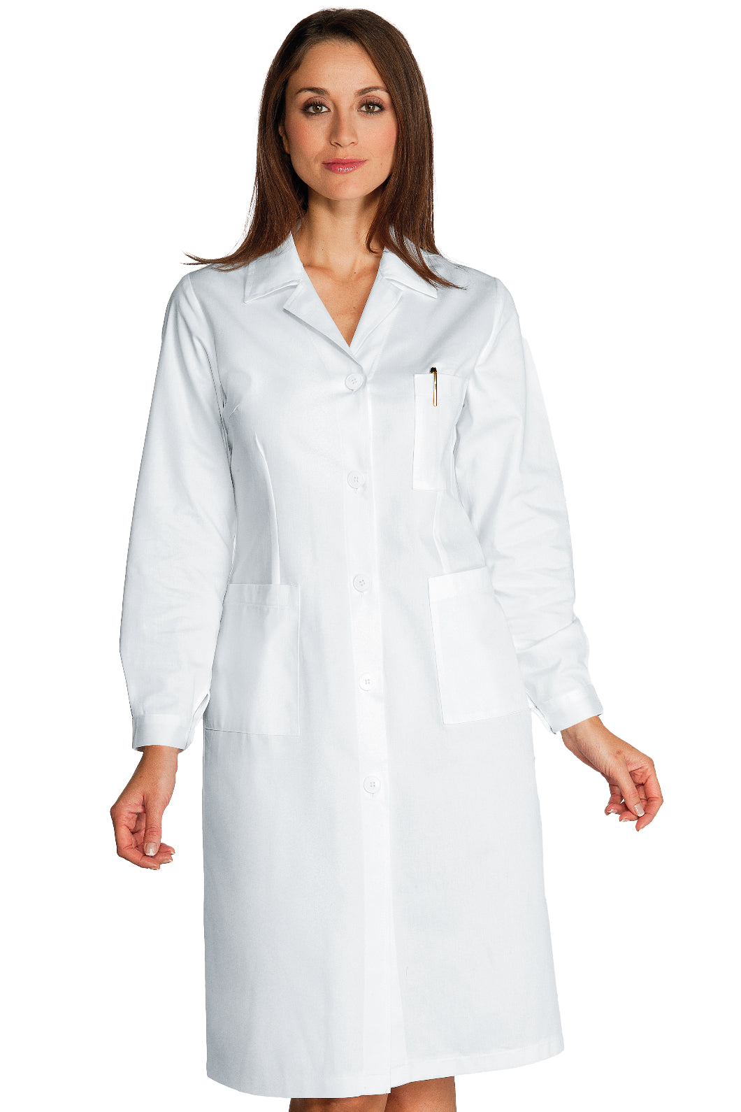 Camice Donna Bianco Bottoni Classici