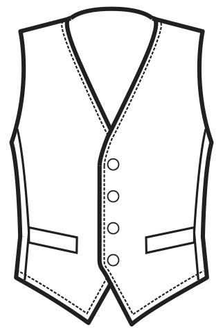 Gilet Unisex Bottoni Gemelli