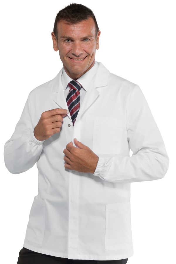 Casacca Uomo Bianco Bottoni a Pressione