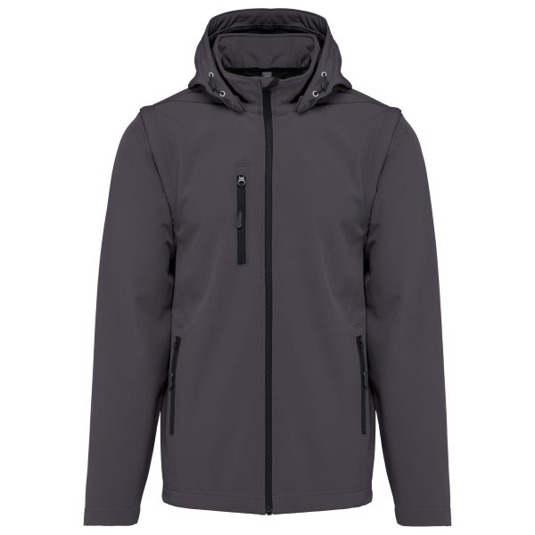 Giacca Softshell Oeko Cappuccio e Maniche staccabili