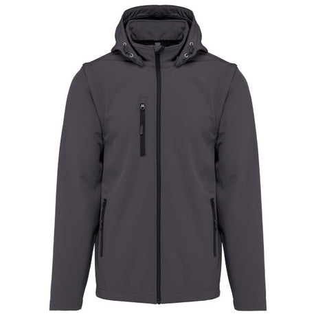 Giacca Softshell Oeko Cappuccio e Maniche staccabili