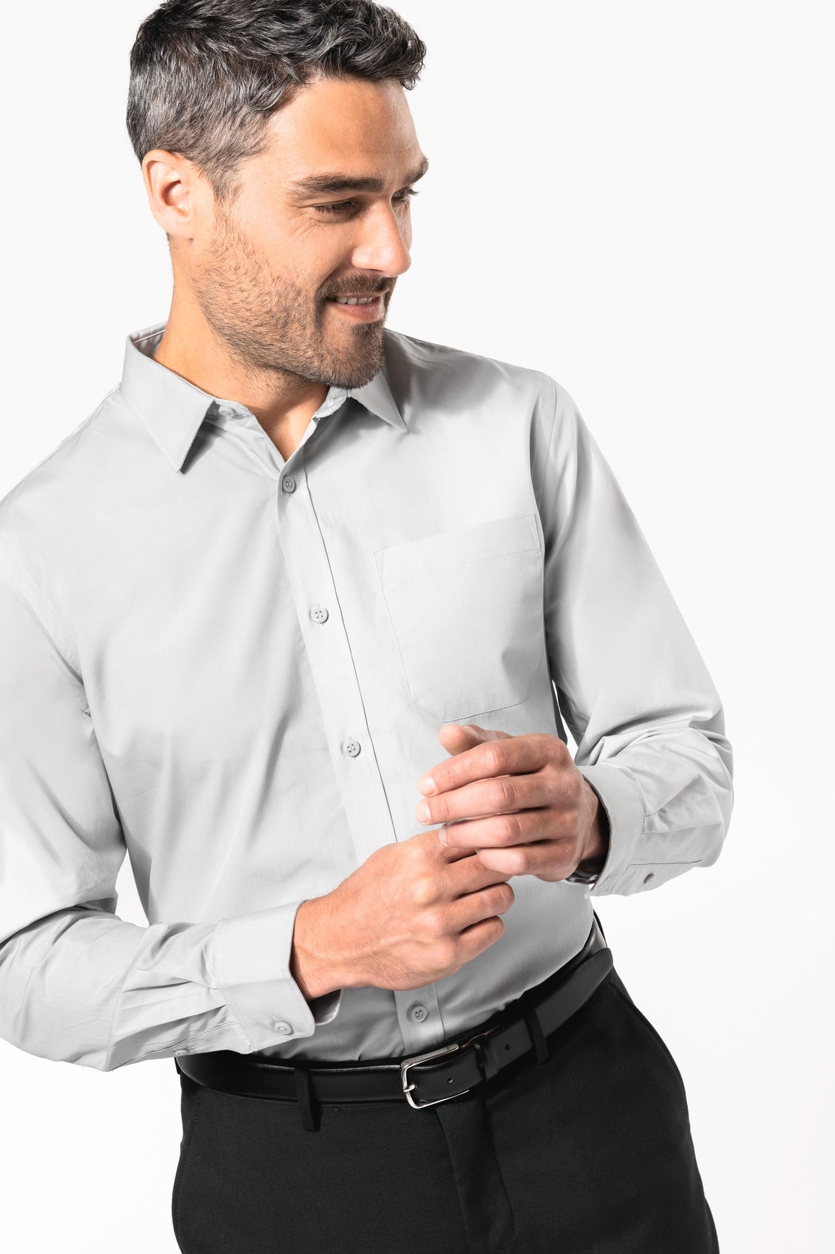 Camicia Uomo Popeline Cotone con Taschino