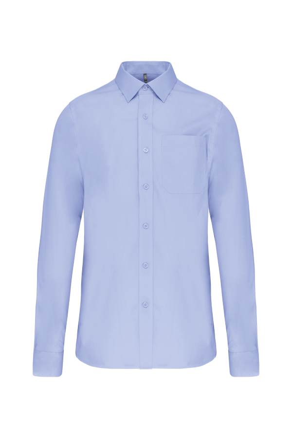 Camicia Uomo Popeline Cotone con Taschino
