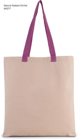 Shopper in Tela Manico a contrasto