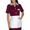 Camice Donna Positano Bordeaux con Grembiule