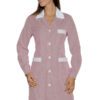 Camice Donna Positano Rigatino Bordeaux e Bianco