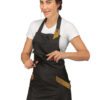 Grembiule Pettorina Sherry Nero e Lurex Gold