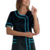 Casacca Donna Brasilia Nero e Turchese