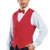 Gilet Unisex Bottoni Gemelli Rosso