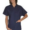 Casacca Unisex Collo a V Blu Cotone