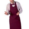 Grembiule Pettorina Unisex Sommelier Bordeaux