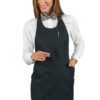 Grembiule Pettorina Unisex Sommelier Antracite Short