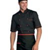 Giacca Cuoco Unisex Alicante Nero e Rosso