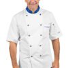 Giacca Cuoco Unisex Eurochef Bianco e Euro Manica Corta