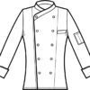 Giacca Cuoco Unisex California Slim Nero e Bianco - immagine 2