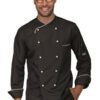 Giacca Cuoco Unisex California Slim Nero e Bianco