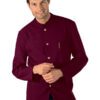 Giacca Uomo Coreana Bordeaux senza Trecce
