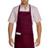 Grembiule Pettorina con Tasca Bordeaux
