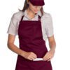 Grembiule Pettorina Unisex Piccadilly Bordeaux