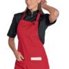 Grembiule Pettorina Unisex Piccadilly Rosso