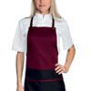 Grembiule Pettorina Brooklyn Bordeaux e Nero