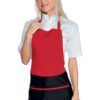 Grembiule Pettorina Unisex Brooklyn Rosso e Nero