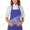 Grembiule Pettorina Unisex Lollipop Viola e Tartan 427