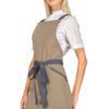 Grembiule Pettorina Unisex Oxford Natural