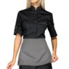Camice Donna Venezia Nero con Grembiule