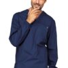 Casacca Unisex Collo a V Blu 3 Tasche