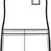 Grembiule Pettorina Unisex Bombay Extra Large Nero - immagine 2
