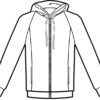 Felpa Unisex Zip e Cappuccio Nero - immagine 4