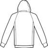 Felpa Unisex Zip e Cappuccio Nero - immagine 3